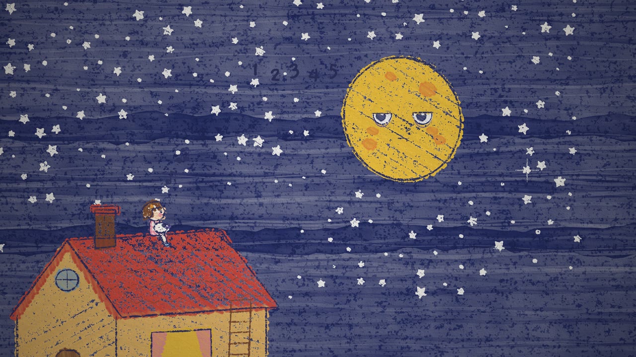 Crayon Picture Book — The Moon Can't Sleep