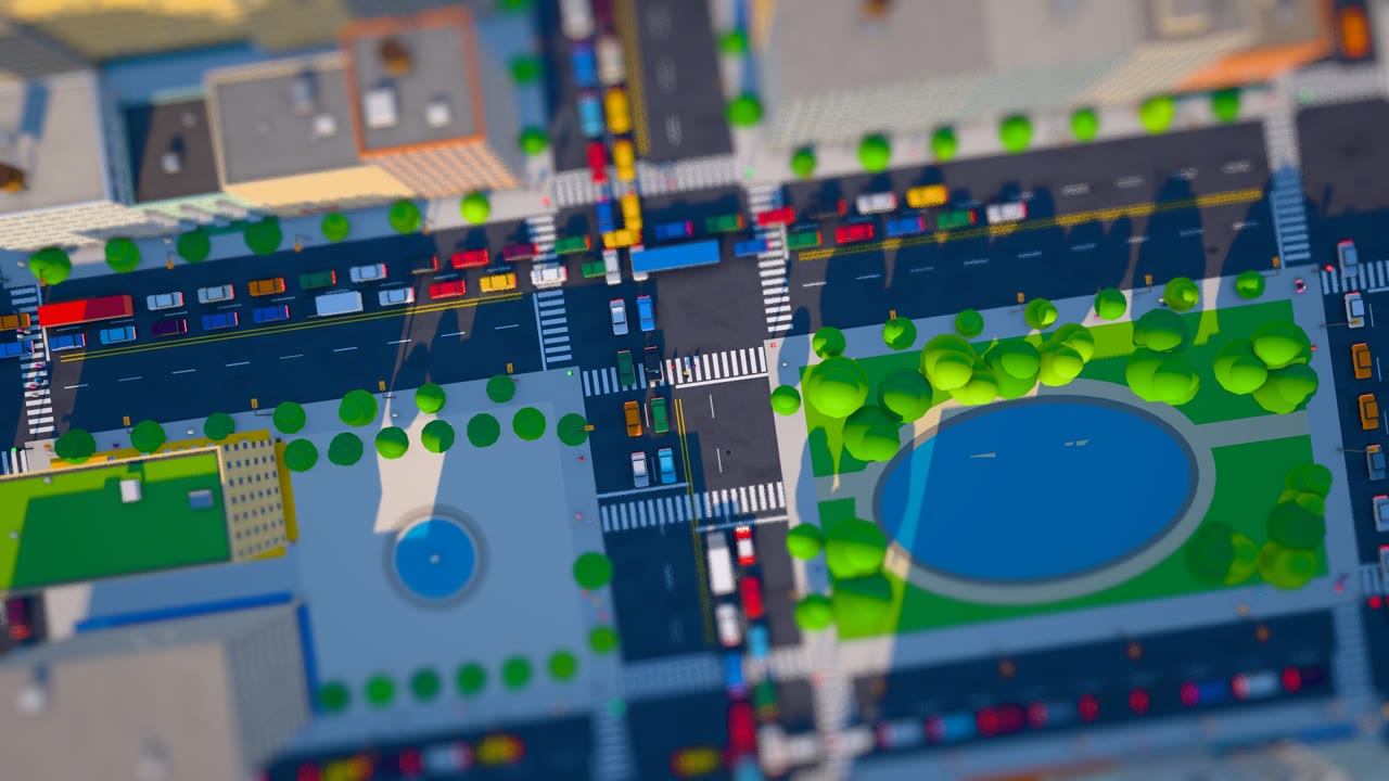 Tilt-Shift Miniature — Toy Town Rush Hour